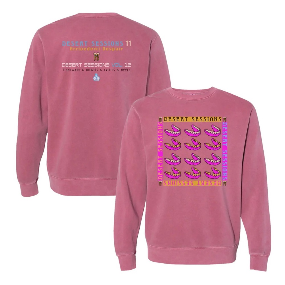 Queens Of The Stone Age Desert Sessions Crewneck - Pink/red L